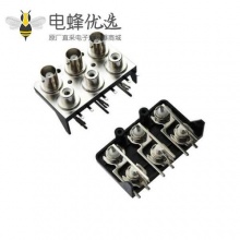 pcb连接器 插座 带rca弯式 bnc射频同轴母头-电蜂优选